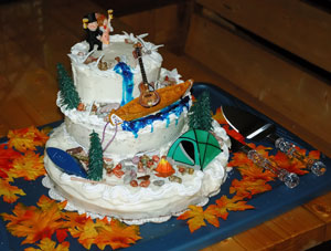 Boundary Waters Wedding Ceremony Cake